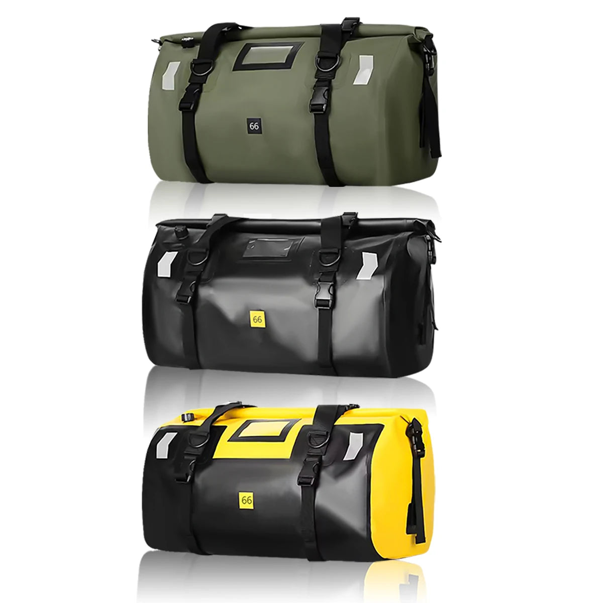 Waterproof Motorcycle Dry Bag - Reflective Duffle for Travel Hiking Camping Fishing - ZOOMNSTORE