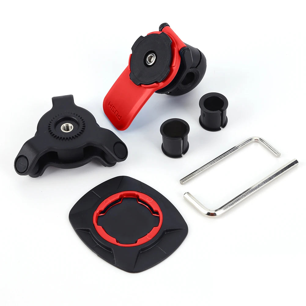 Universal Motorcycle Bike Phone Holder Stand Bicycle Phone Bike Holder 360° Rotatable Support Security Bracket Quick Release - ZOOMNSTORE