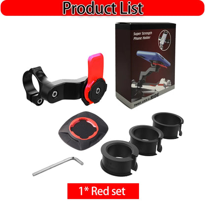 Universal Motorcycle Bike Phone Holder Stand Bicycle Phone Bike Holder 360° Rotatable Support Security Bracket Quick Release - ZOOMNSTORE