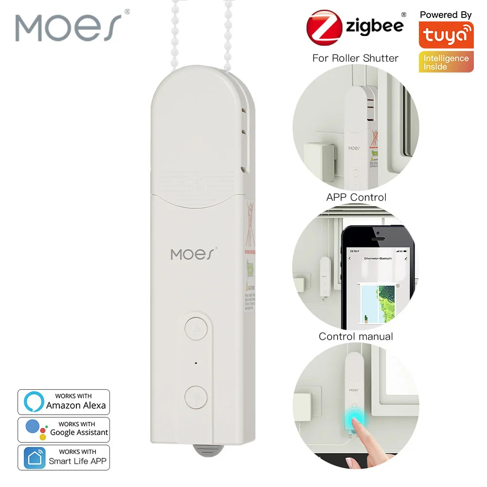 ZigBee Smart Motorized Roller Blinds - Tuya Alexa  Google Home Compatible - ZOOMNSTORE