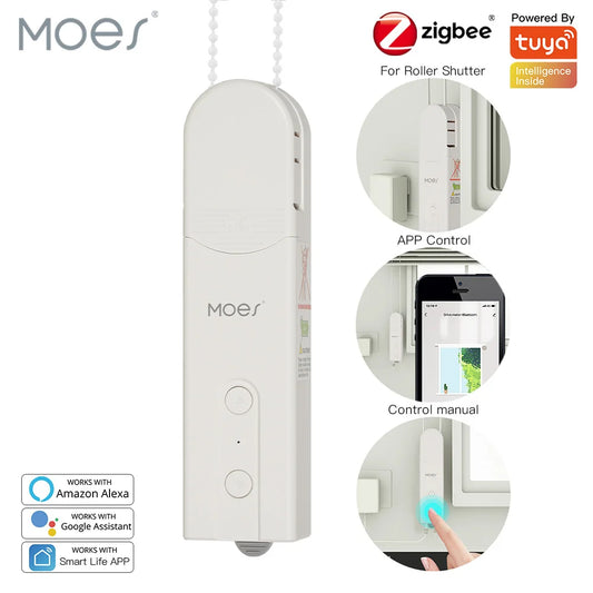 ZigBee Smart Motorized Roller Blinds - Tuya Alexa  Google Home Compatible - ZOOMNSTORE