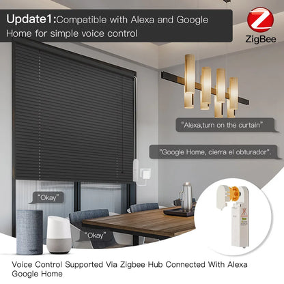 ZigBee Smart Motorized Roller Blinds - Tuya Alexa  Google Home Compatible - ZOOMNSTORE