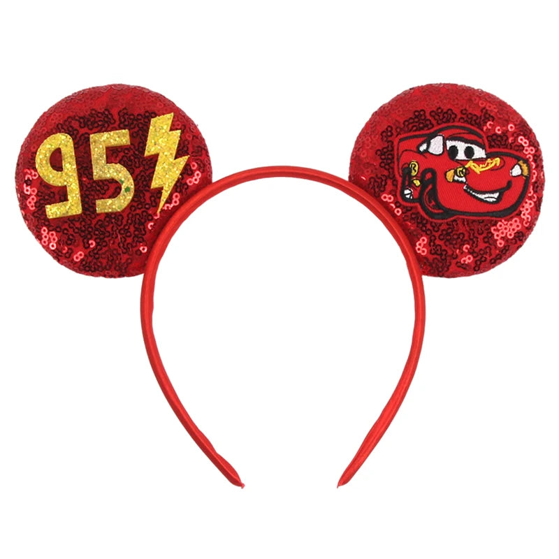 2024 Disney Festival Party Cosplay Mouse Ears Headband 3.3" Ears Glitter Hairband For Boys Girls DIY Cartoon Hair Accessories - ZOOMNSTORE