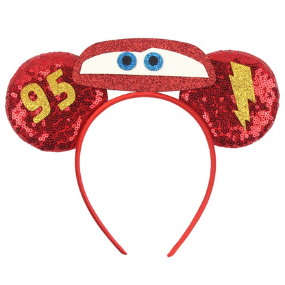 2024 Disney Festival Party Cosplay Mouse Ears Headband 3.3" Ears Glitter Hairband For Boys Girls DIY Cartoon Hair Accessories - ZOOMNSTORE