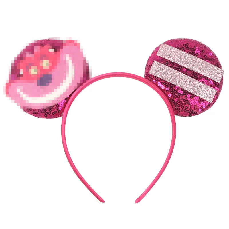 2024 Disney Festival Party Cosplay Mouse Ears Headband 3.3" Ears Glitter Hairband For Boys Girls DIY Cartoon Hair Accessories - ZOOMNSTORE