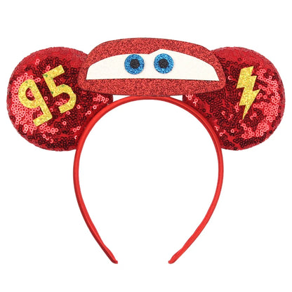 2024 Disney Festival Party Cosplay Mouse Ears Headband 3.3" Ears Glitter Hairband For Boys Girls DIY Cartoon Hair Accessories - ZOOMNSTORE
