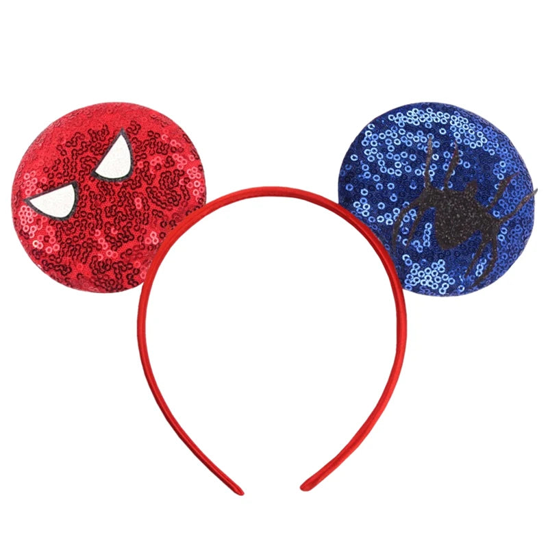 2024 Disney Festival Party Cosplay Mouse Ears Headband 3.3" Ears Glitter Hairband For Boys Girls DIY Cartoon Hair Accessories - ZOOMNSTORE