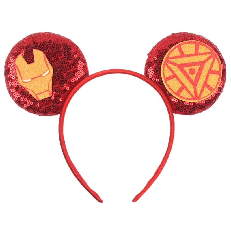 2024 Disney Festival Party Cosplay Mouse Ears Headband 3.3" Ears Glitter Hairband For Boys Girls DIY Cartoon Hair Accessories - ZOOMNSTORE