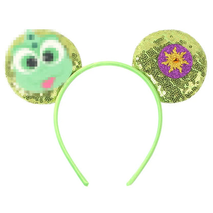 2024 Disney Festival Party Cosplay Mouse Ears Headband 3.3" Ears Glitter Hairband For Boys Girls DIY Cartoon Hair Accessories - ZOOMNSTORE