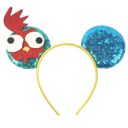2024 Disney Festival Party Cosplay Mouse Ears Headband 3.3" Ears Glitter Hairband For Boys Girls DIY Cartoon Hair Accessories - ZOOMNSTORE