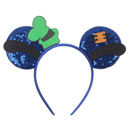 2024 Disney Festival Party Cosplay Mouse Ears Headband 3.3" Ears Glitter Hairband For Boys Girls DIY Cartoon Hair Accessories - ZOOMNSTORE