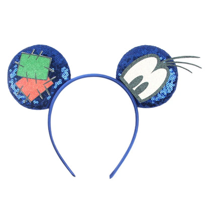 2024 Disney Festival Party Cosplay Mouse Ears Headband 3.3" Ears Glitter Hairband For Boys Girls DIY Cartoon Hair Accessories - ZOOMNSTORE