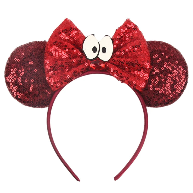 2024 Disney Festival Party Cosplay Mouse Ears Headband 3.3" Ears Glitter Hairband For Boys Girls DIY Cartoon Hair Accessories - ZOOMNSTORE