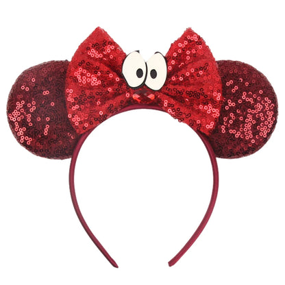 2024 Disney Festival Party Cosplay Mouse Ears Headband 3.3" Ears Glitter Hairband For Boys Girls DIY Cartoon Hair Accessories - ZOOMNSTORE