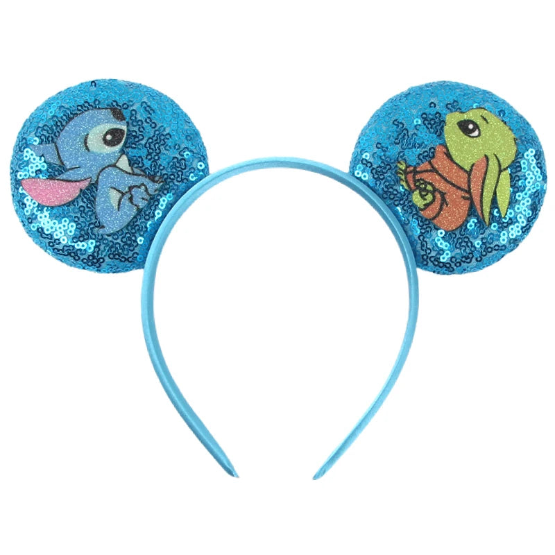 2024 Disney Festival Party Cosplay Mouse Ears Headband 3.3" Ears Glitter Hairband For Boys Girls DIY Cartoon Hair Accessories - ZOOMNSTORE