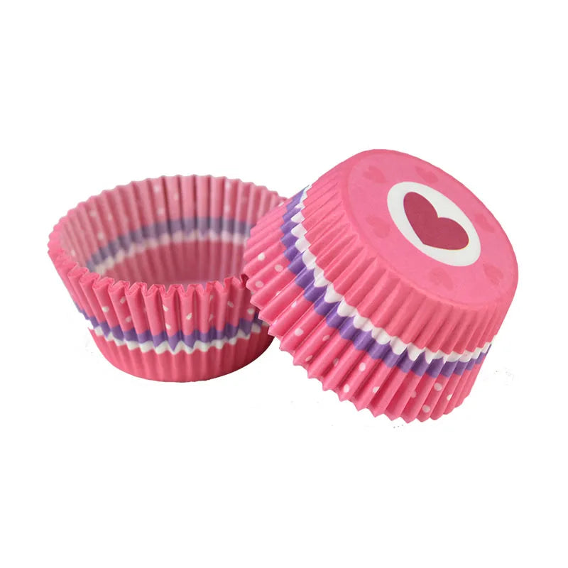 Muffin Cupcake Liners - 100Pcs Colorful Paper Baking Cups Disposable Eco Friendly - ZOOMNSTORE