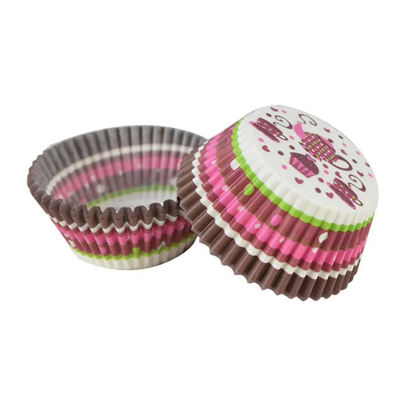 Muffin Cupcake Liners - 100Pcs Colorful Paper Baking Cups Disposable Eco Friendly - ZOOMNSTORE