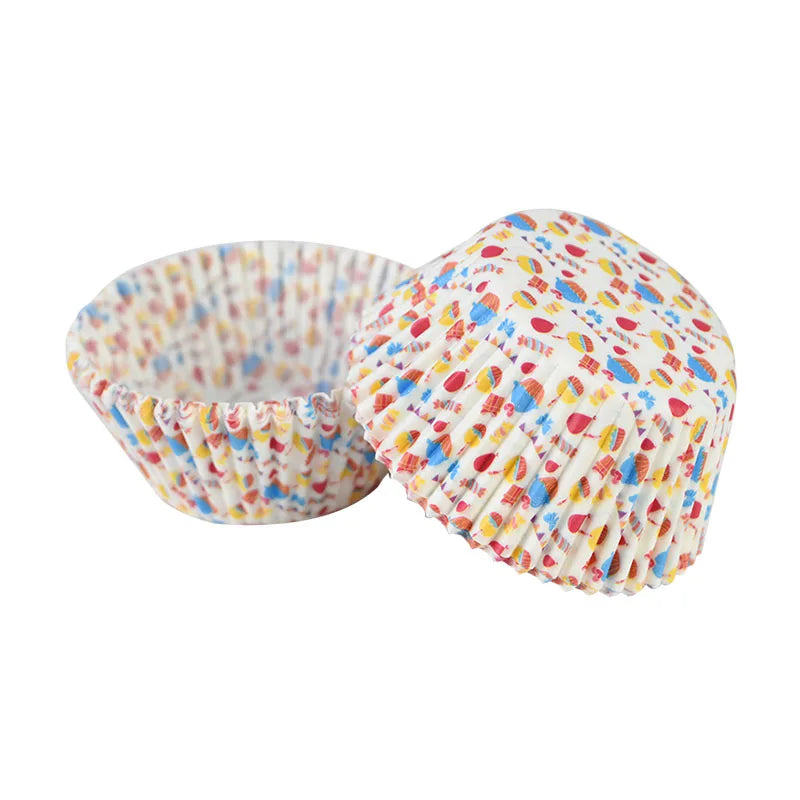 Muffin Cupcake Liners - 100Pcs Colorful Paper Baking Cups Disposable Eco Friendly - ZOOMNSTORE