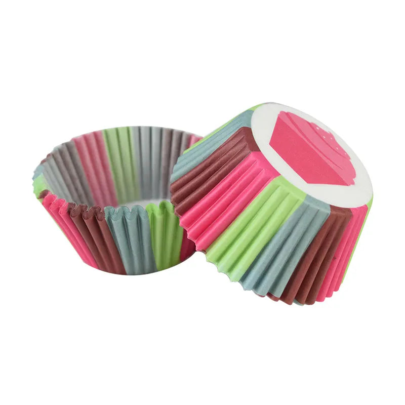 Muffin Cupcake Liners - 100Pcs Colorful Paper Baking Cups Disposable Eco Friendly - ZOOMNSTORE