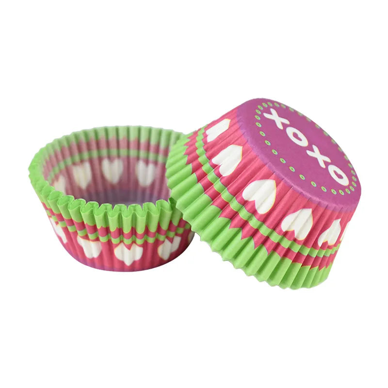 Muffin Cupcake Liners - 100Pcs Colorful Paper Baking Cups Disposable Eco Friendly - ZOOMNSTORE