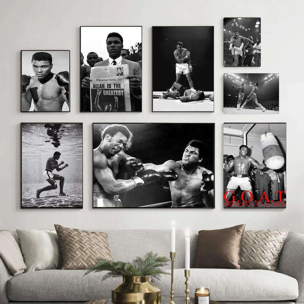 Muhammad Ali Canvas Art - Inspirational Boxing Legend Wall Decor - ZOOMNSTORE