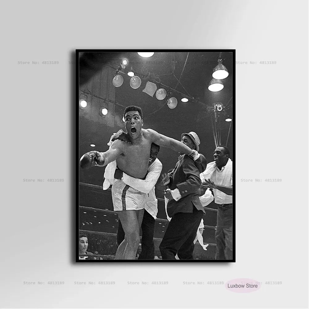 Muhammad Ali Canvas Art - Inspirational Boxing Legend Wall Decor - ZOOMNSTORE
