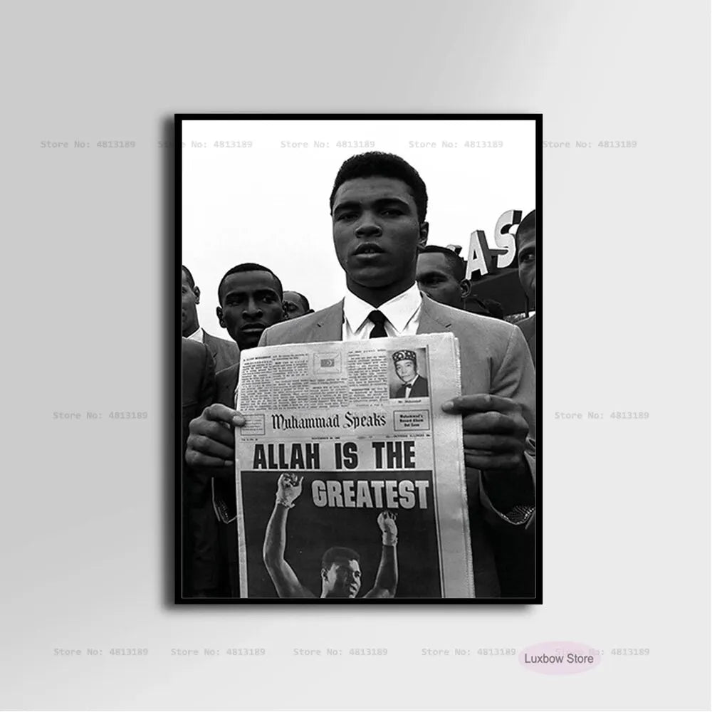 Muhammad Ali Canvas Art - Inspirational Boxing Legend Wall Decor - ZOOMNSTORE