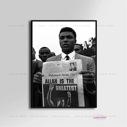 Muhammad Ali Canvas Art - Inspirational Boxing Legend Wall Decor - ZOOMNSTORE