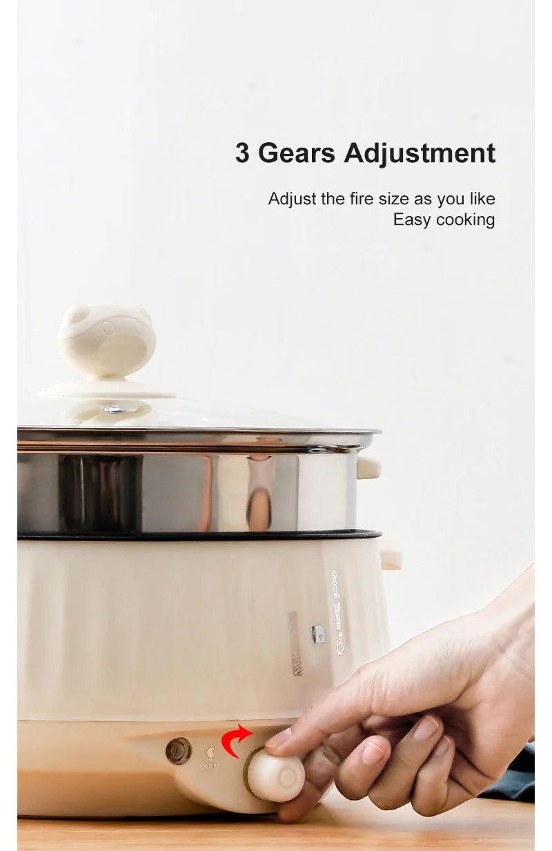 220V Electric Multi Cooker - Non-Stick Hot Pot  Rice Cooker for 1-2 People - ZOOMNSTORE