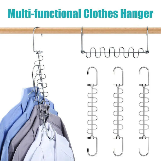 Multi Functional Clothes Hanger – 360 Degree Swivel Hook | Space Saving Organizer - ZOOMNSTORE