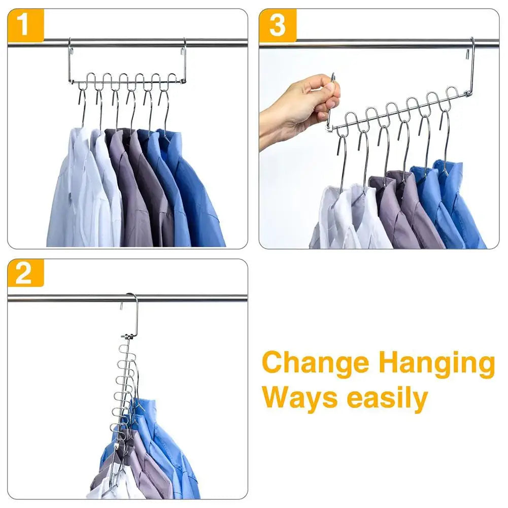 Multi Functional Clothes Hanger – 360 Degree Swivel Hook | Space Saving Organizer - ZOOMNSTORE