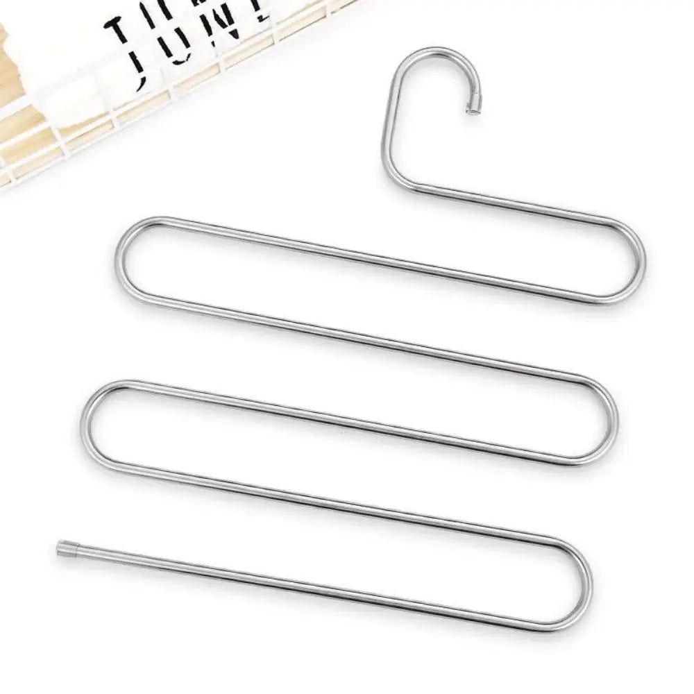Multi Functional Clothes Hanger – 5 Layer Space Saving Stainless Steel Rack - ZOOMNSTORE