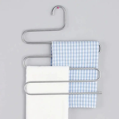 Multi Functional Clothes Hanger – 5 Layer Space Saving Stainless Steel Rack - ZOOMNSTORE