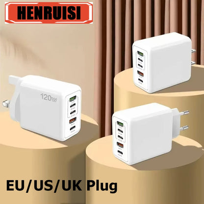Multi Ports USB Quick Charger Charger Type C Fast Charging Phone Charger Adapter For iPhone Samsung Xiaomi Huawei Wall Charger - ZOOMNSTORE