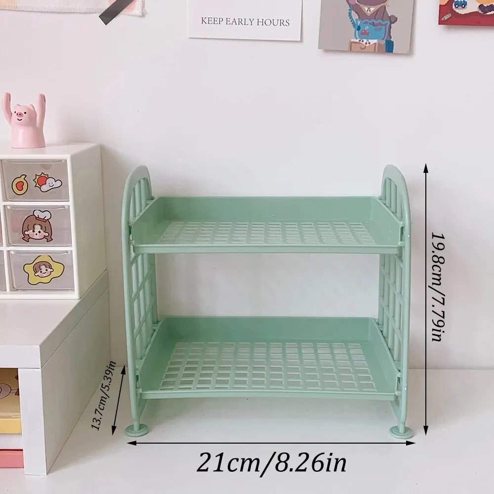 Multi-Storey Desktop Storage Shelf - Simple Horizontal Organizer for Office and Dormitory - ZOOMNSTORE