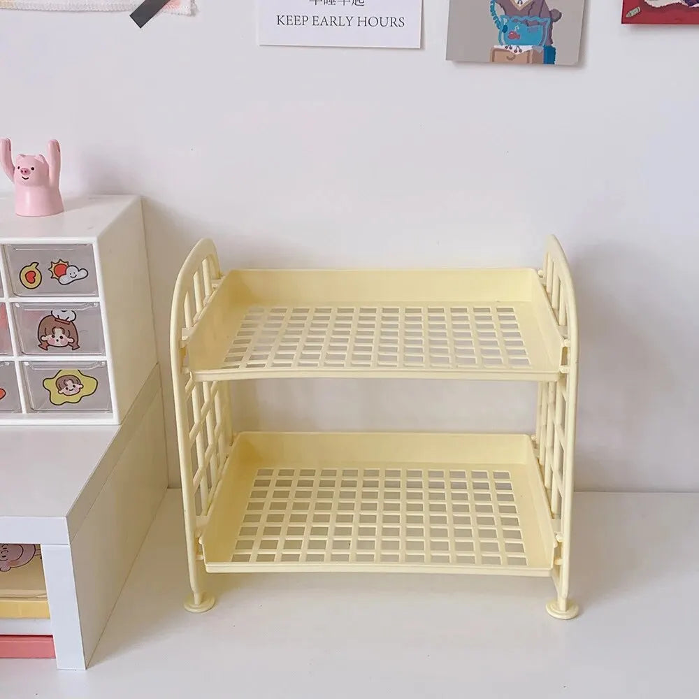 Multi-Storey Desktop Storage Shelf - Simple Horizontal Organizer for Office and Dormitory - ZOOMNSTORE