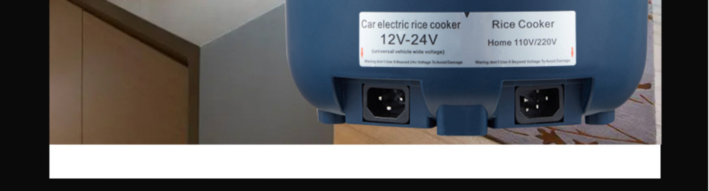 Multi-Voltage Rice Cooker - 2L Car  Home Use for Travel 12V 24V 110V 220V - ZOOMNSTORE