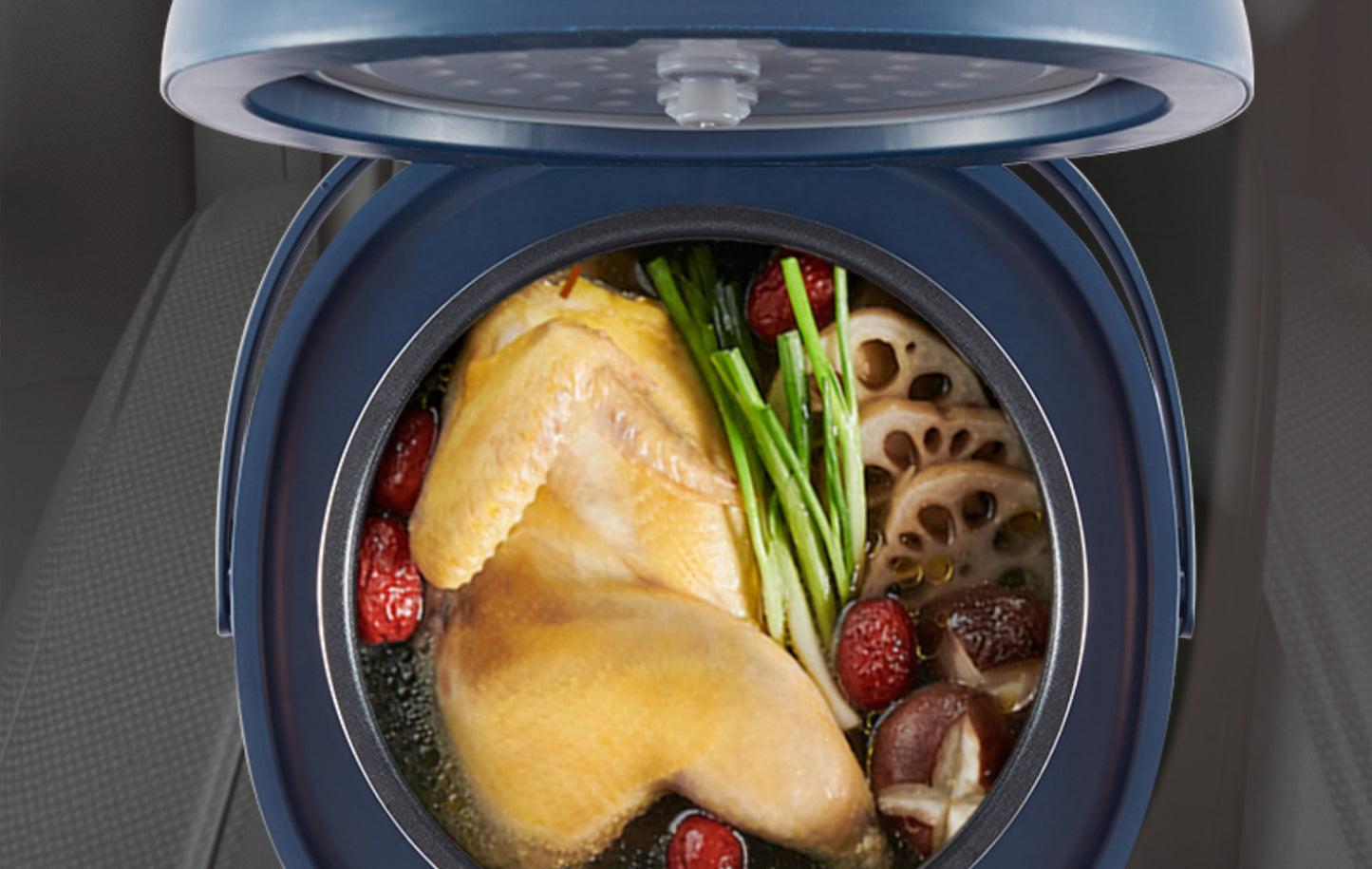Multi-Voltage Rice Cooker - 2L Car  Home Use for Travel 12V 24V 110V 220V - ZOOMNSTORE