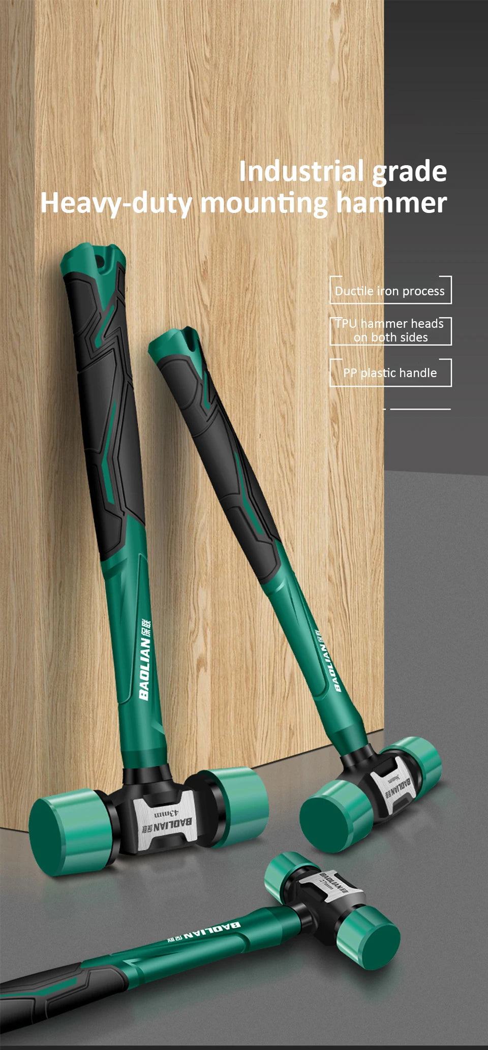 Double Headed Installation Hammer - Multifunction Rubber Mounting Tool Non-Slip  Vibration-Free - ZOOMNSTORE