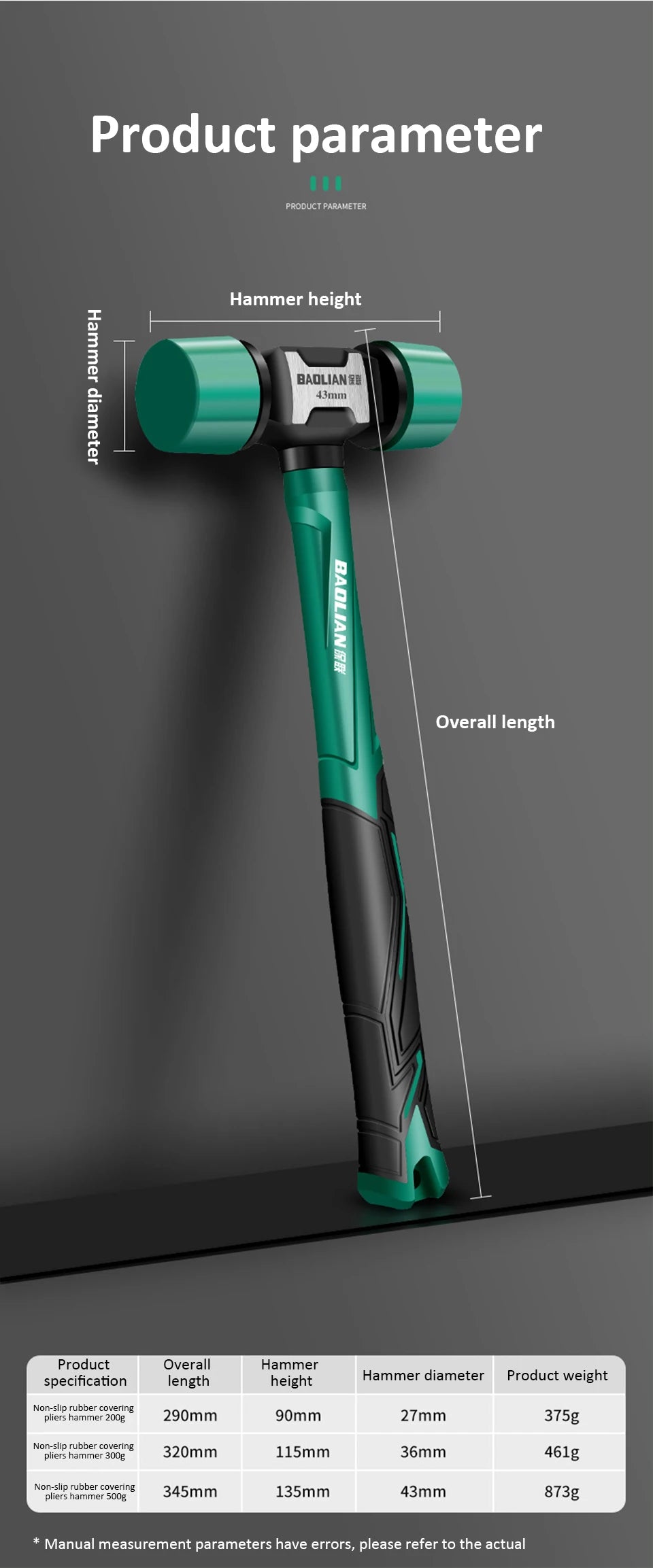 Double Headed Installation Hammer - Multifunction Rubber Mounting Tool Non-Slip  Vibration-Free - ZOOMNSTORE