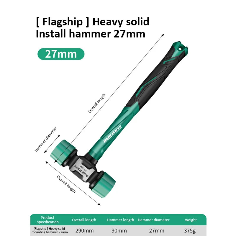 Double Headed Installation Hammer - Multifunction Rubber Mounting Tool Non-Slip  Vibration-Free - ZOOMNSTORE