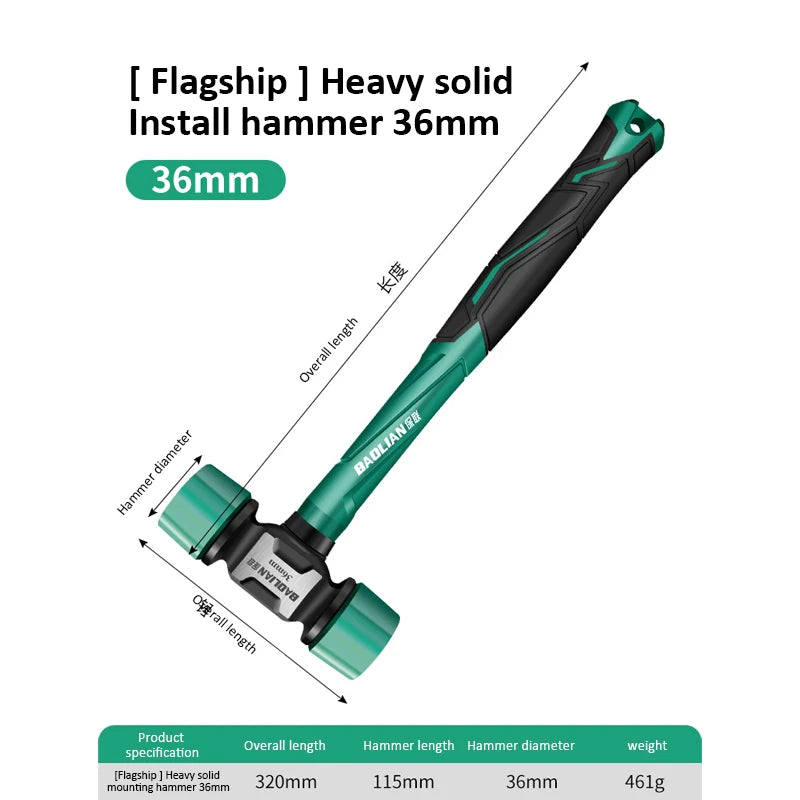 Double Headed Installation Hammer - Multifunction Rubber Mounting Tool Non-Slip  Vibration-Free - ZOOMNSTORE