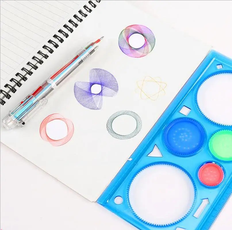 Creative Painting Multifunctional Puzzle Body Tracer Geometry Ruler Student Drawing Tool Painting Ruler Learning Art Tool - ZOOMNSTORE