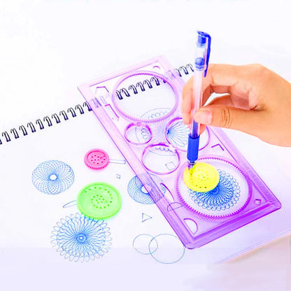 Creative Painting Multifunctional Puzzle Body Tracer Geometry Ruler Student Drawing Tool Painting Ruler Learning Art Tool - ZOOMNSTORE