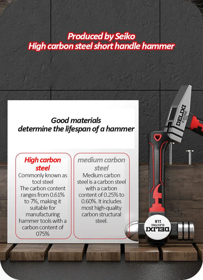Mini Claw Hammer - Multifunctional Shockproof Tool with Anti-Slip Grip - ZOOMNSTORE