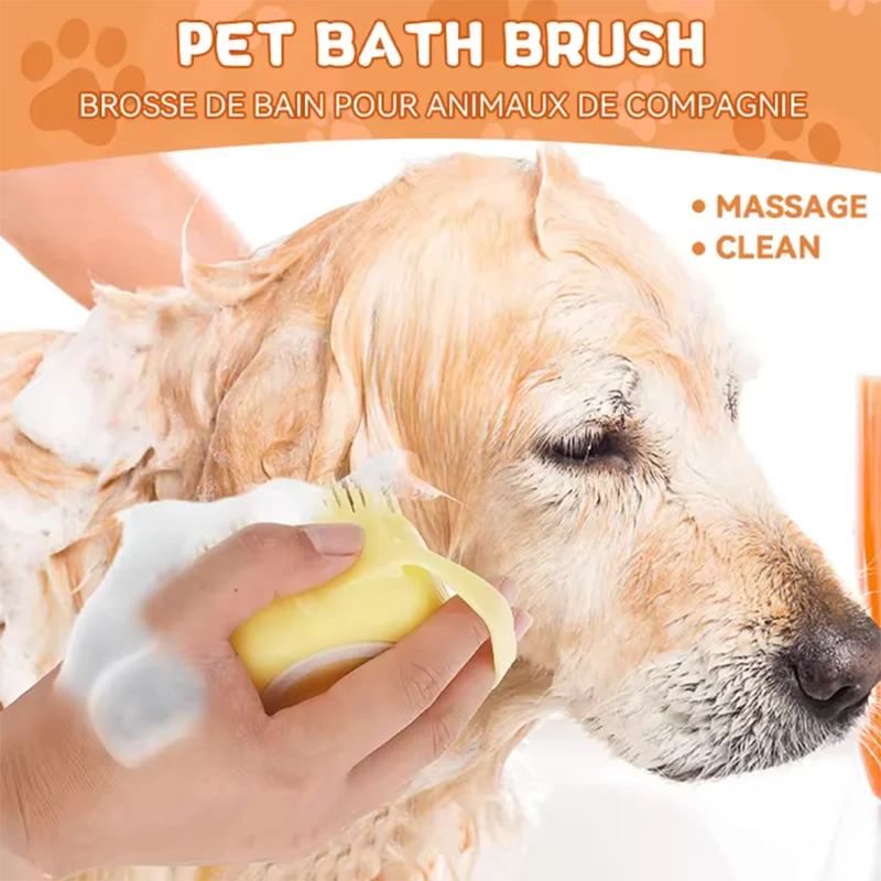 Multifunctional Silicone Pet Brush - Soft Bath Massage Tool for Dogs and Cats - ZOOMNSTORE