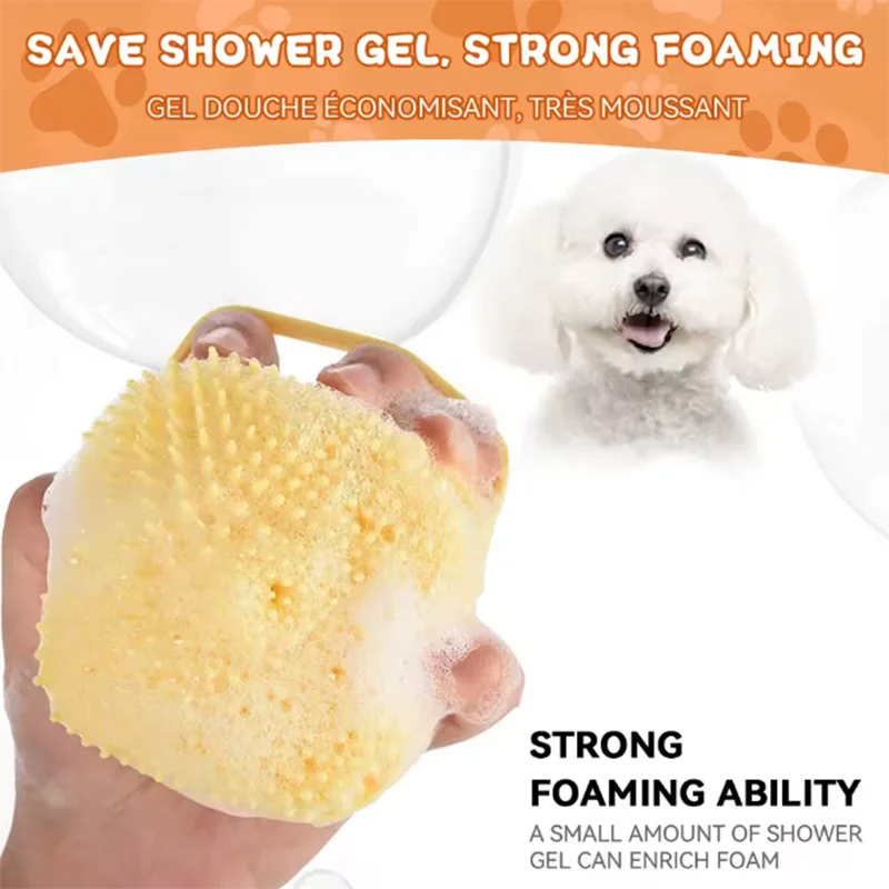 Multifunctional Silicone Pet Brush - Soft Bath Massage Tool for Dogs and Cats - ZOOMNSTORE