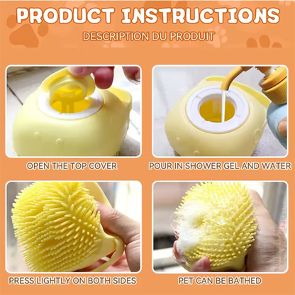Multifunctional Silicone Pet Brush - Soft Bath Massage Tool for Dogs and Cats - ZOOMNSTORE
