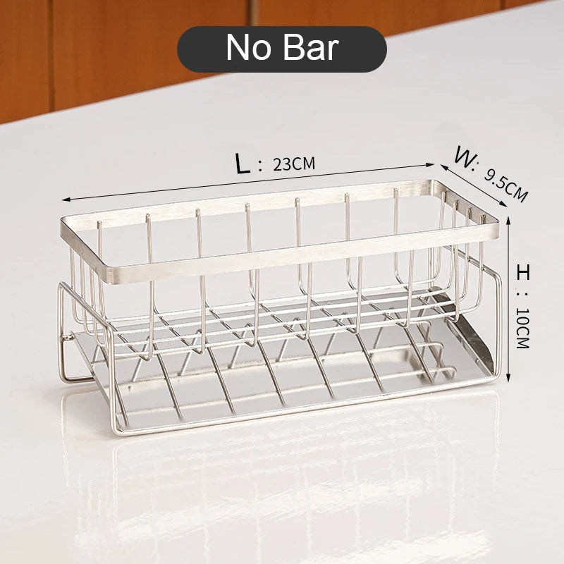 Multifunctional Stainless Steel Sink Cleaning Tools Rack - Sponge and Rag Organizer - ZOOMNSTORE