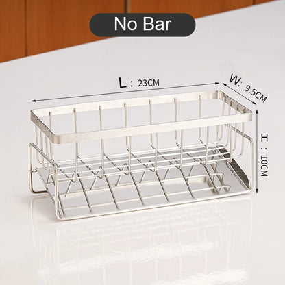 Multifunctional Stainless Steel Sink Cleaning Tools Rack - Sponge and Rag Organizer - ZOOMNSTORE